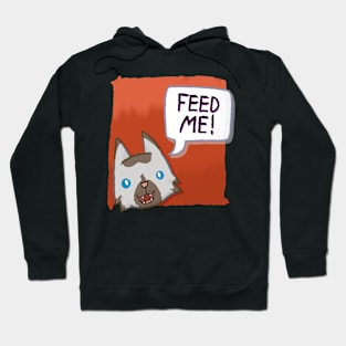 Feed Me! [Chocolate Point Cat With A Red Background] Hoodie